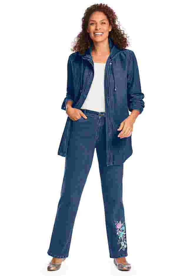 Straight-Leg Stretch Denim Jean image number 4
