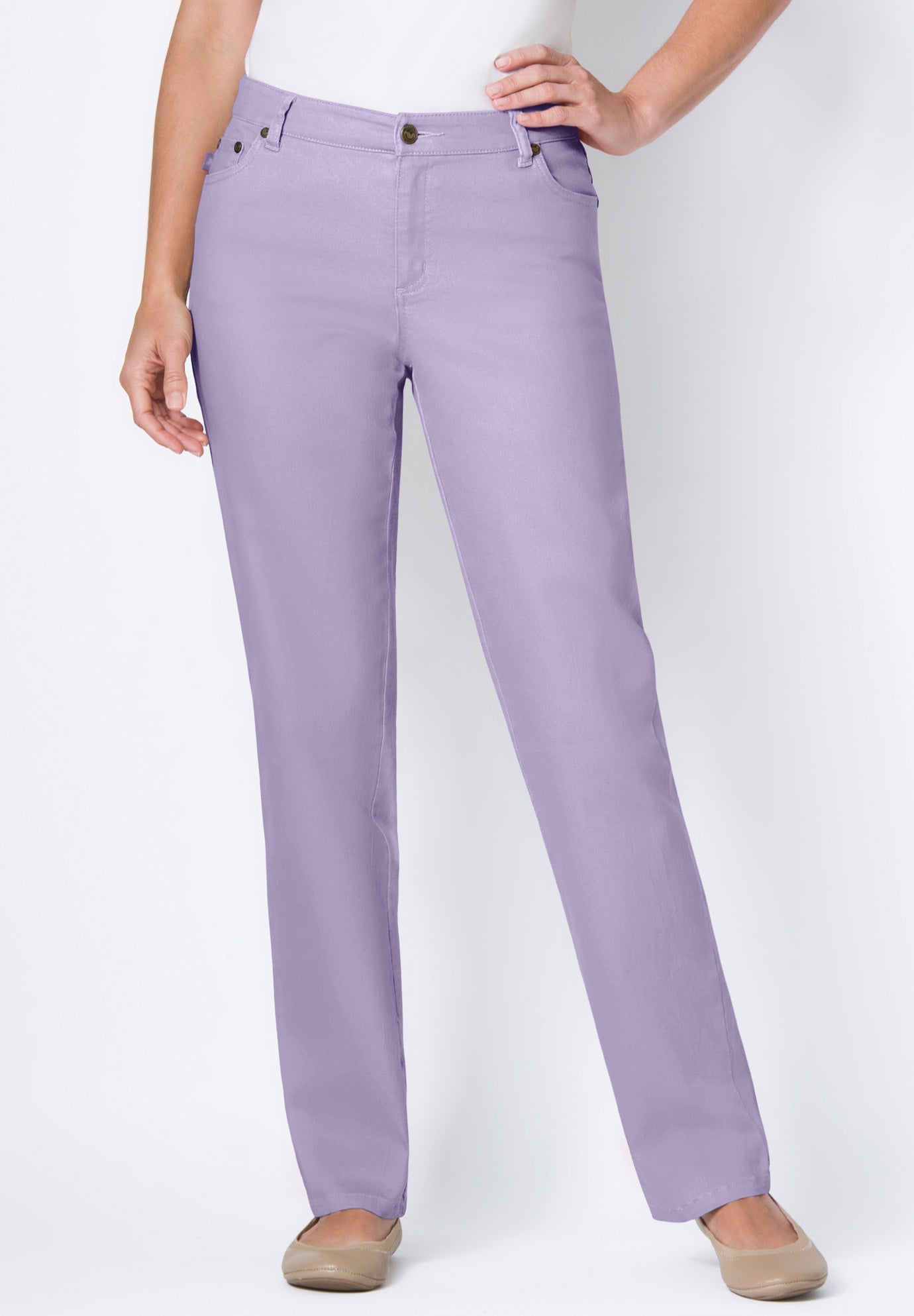 Stretch Denim 5-Pocket Straight-Leg Jeans image number 0
