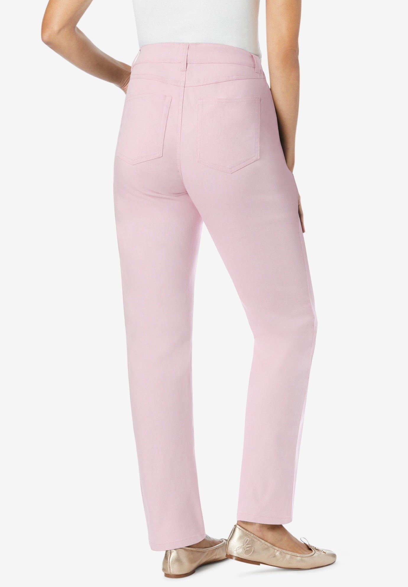 Straight-Leg Stretch Denim Five-Pocket Jeans image number 1