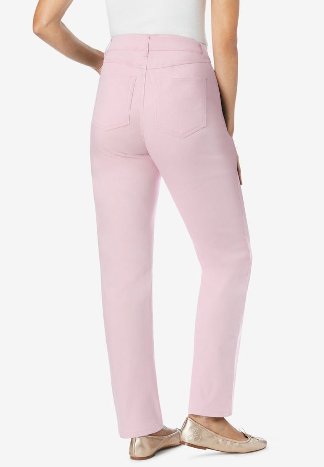 Straight-Leg Stretch Denim Five-Pocket Jeans image number 1