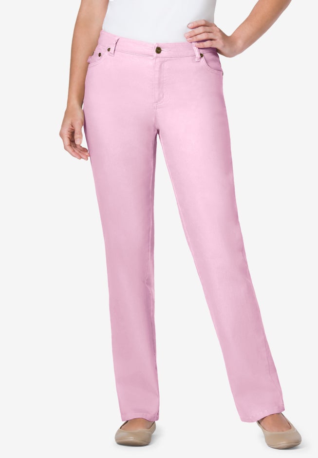 Straight-Leg Stretch Denim Five-Pocket Jeans image number 0