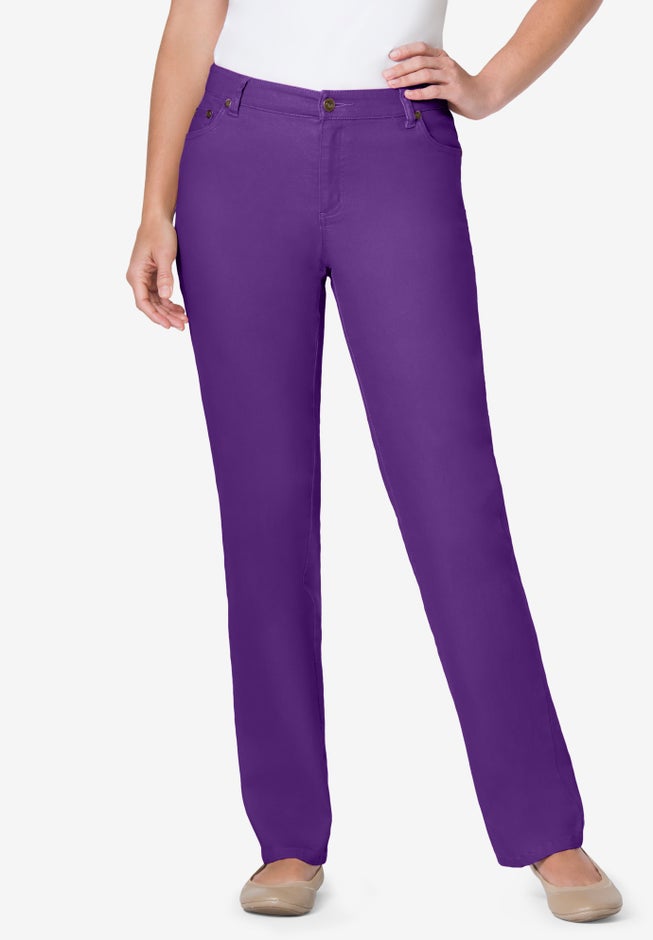 Straight-Leg Stretch Denim Jean image number null