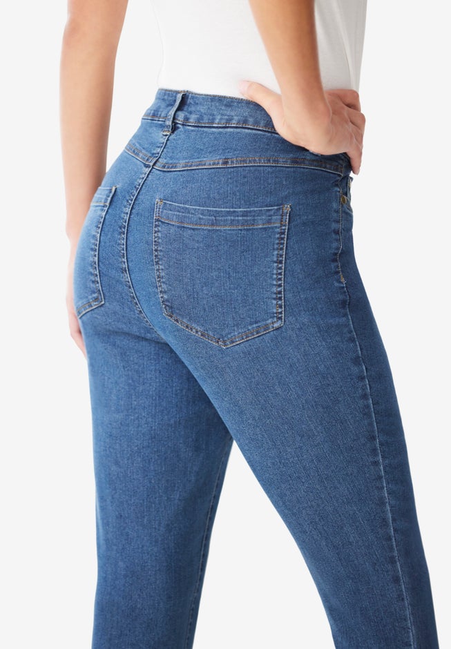 Straight-Leg Stretch Denim Five-Pocket Jeans image number 3