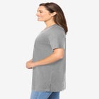 Perfect Short-Sleeve Shirred V-Neck Tunic image number null