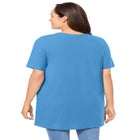 Perfect Short-Sleeve Shirred V-neck Tunic image number null