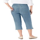 Stretch Denim Five-Pocket Capri Jeans image number null