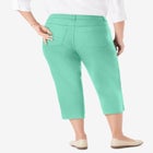 Stretch Denim Five-Pocket Capri Jeans image number 1