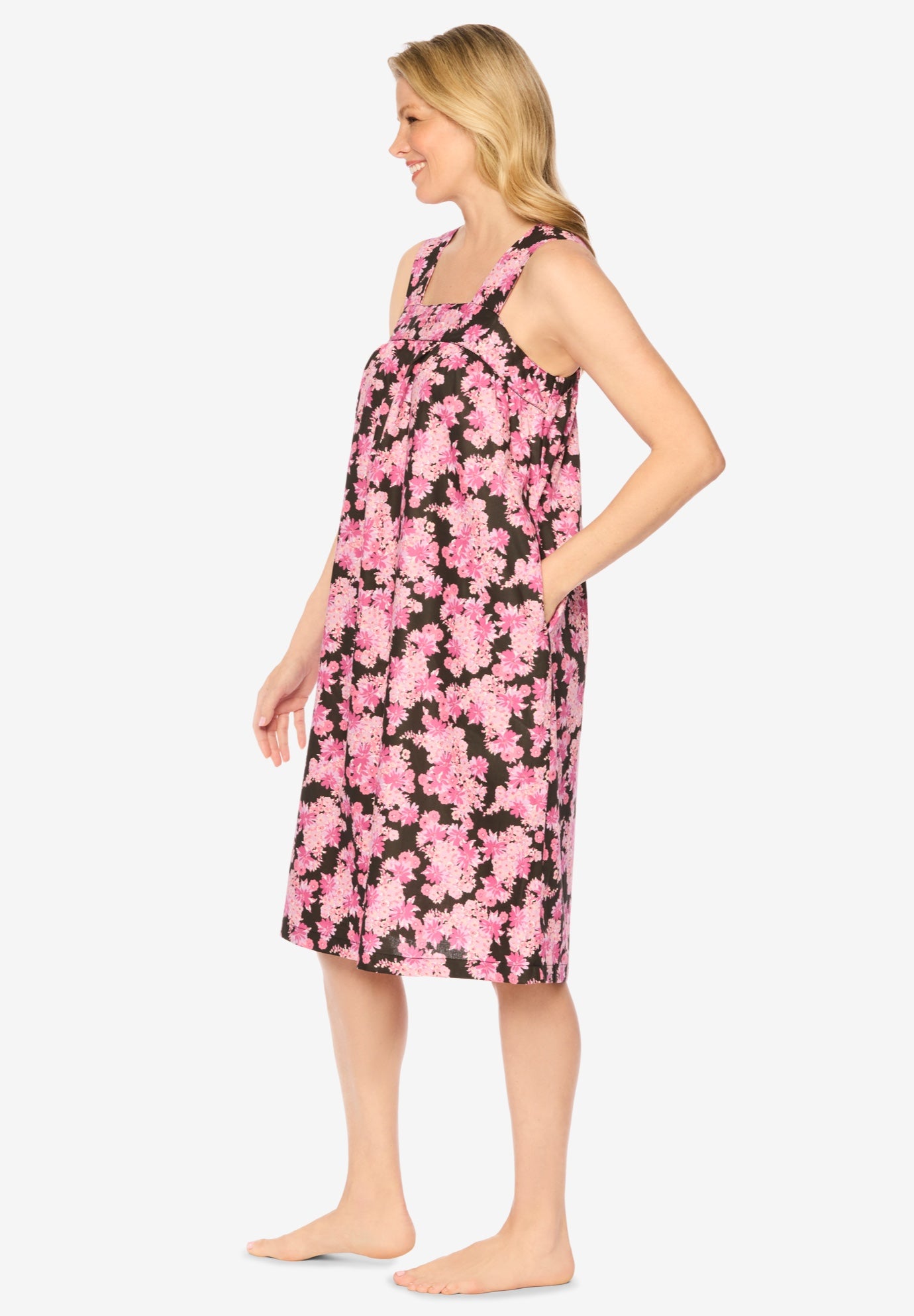 Print Sleeveless Square Neck Lounger image number 2