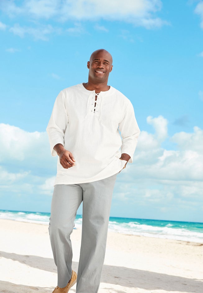 Gauze Lace-Up Shirt image number 5