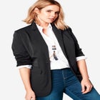 Plus Size Relaxed Boyfriend Blazer image number null