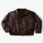 Leather Bomber Jacket image number null