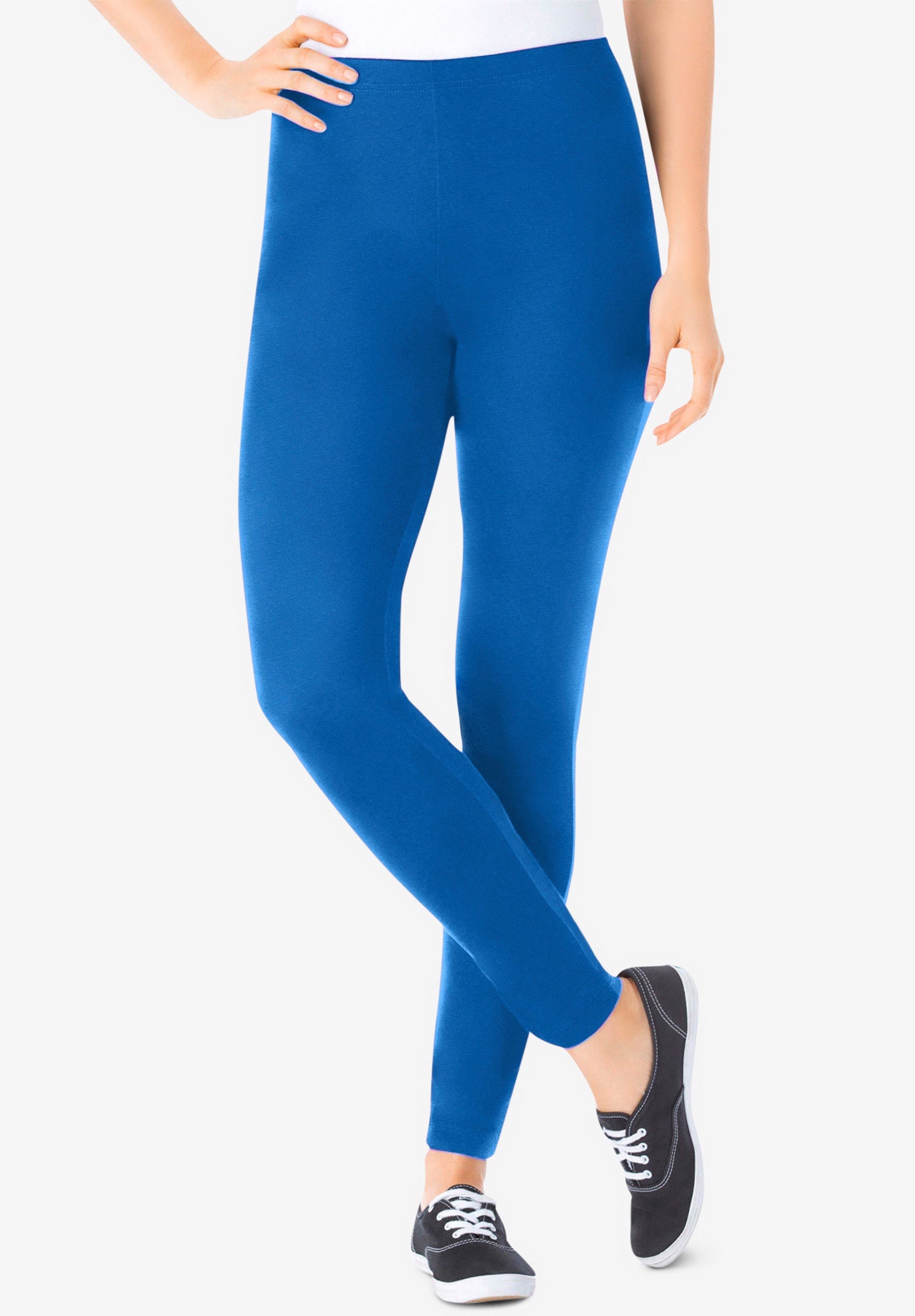 Stretch-Cotton Knit Pull-On Leggings image number 1