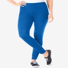 Stretch-Cotton Knit Pull-On Leggings image number null