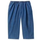 7-Day Elastic-Waist Pull-On Cotton Denim Capri Jeans image number null