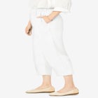 7-Day Elastic-Waist Pull-On Cotton Denim Capri Jeans image number null