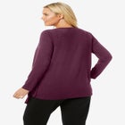 Layered look long top with sequined inset image number null