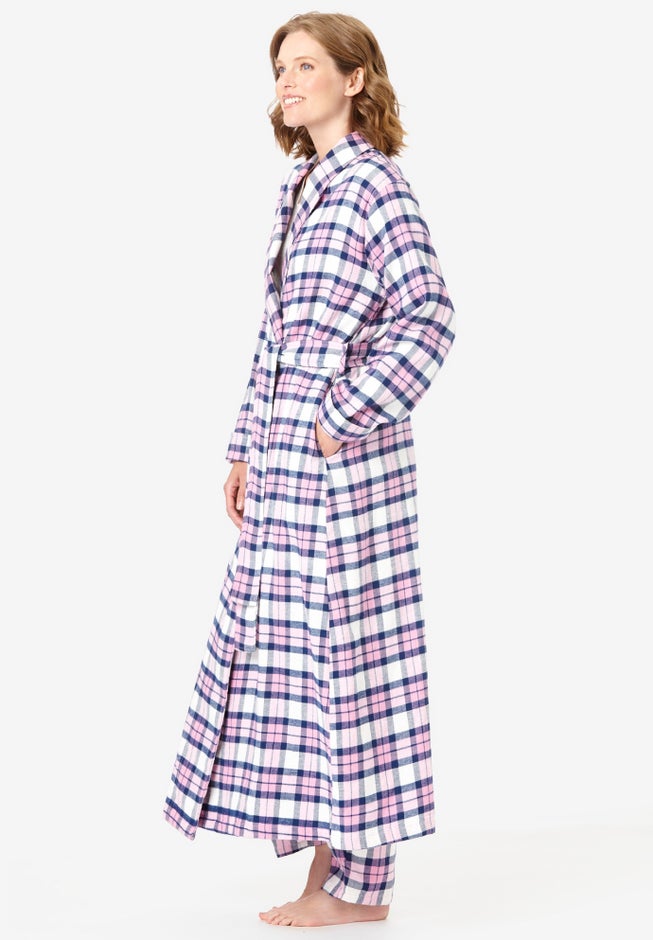 Long Flannel Robe image number 2