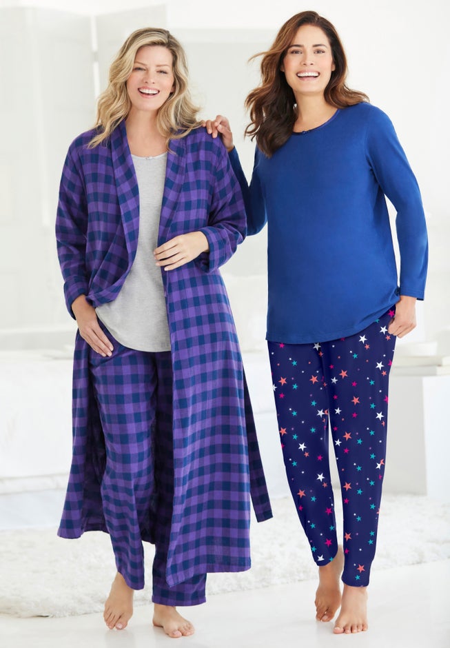 Long Flannel Robe image number 5