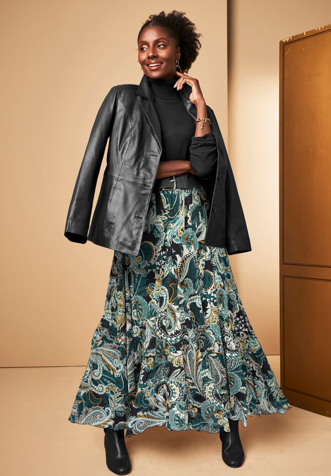 Flowing Crinkled Maxi Skirt image number 4