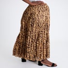 Flowing Crinkled Maxi Skirt image number null