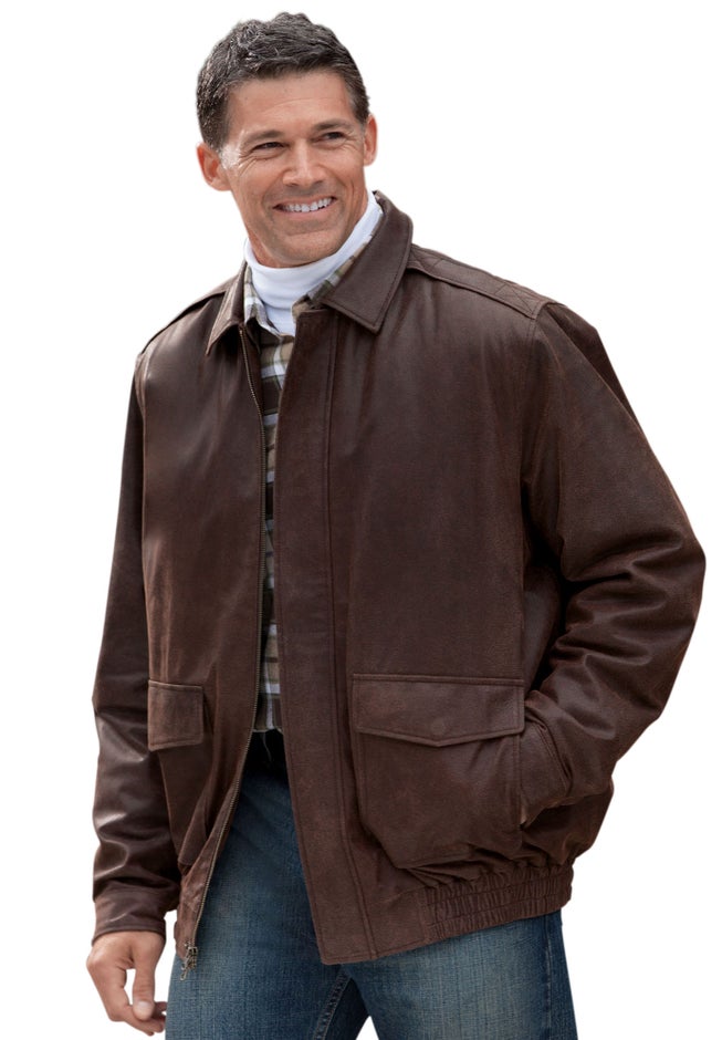 Leather Aviator Bomber image number 1