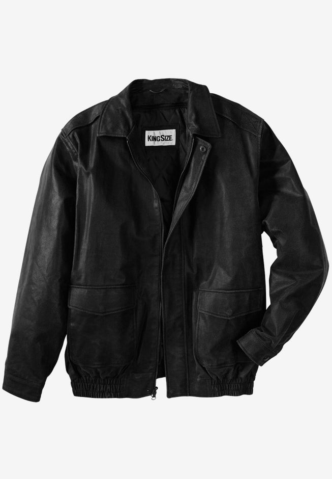 Leather Aviator Bomber image number 0