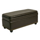 400 lbs. Weight Capacity Extra Wide Studded Ottoman image number null