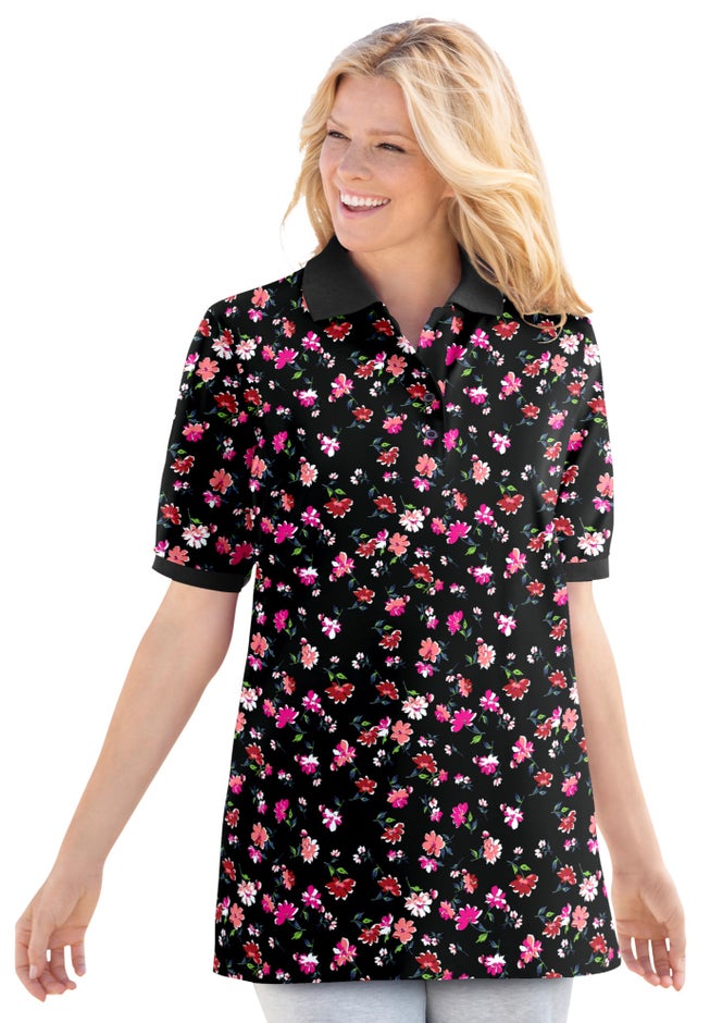 Elbow-Sleeve Polo Tunic image number 9