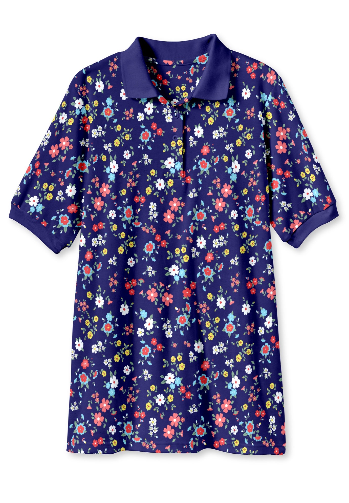 Elbow-Sleeve Polo Tunic image number 6