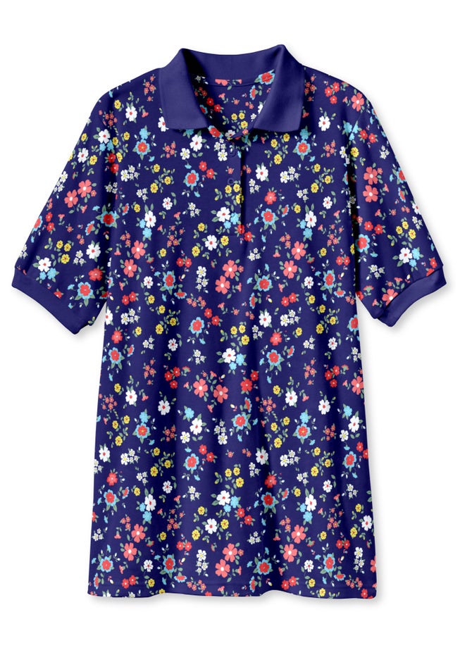 Elbow-Sleeve Polo Tunic image number 6