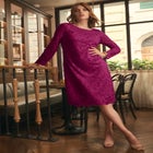Stretch Lace Shift Dress image number null