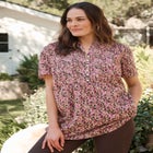 Pintucked Half-Button Tunic image number 0