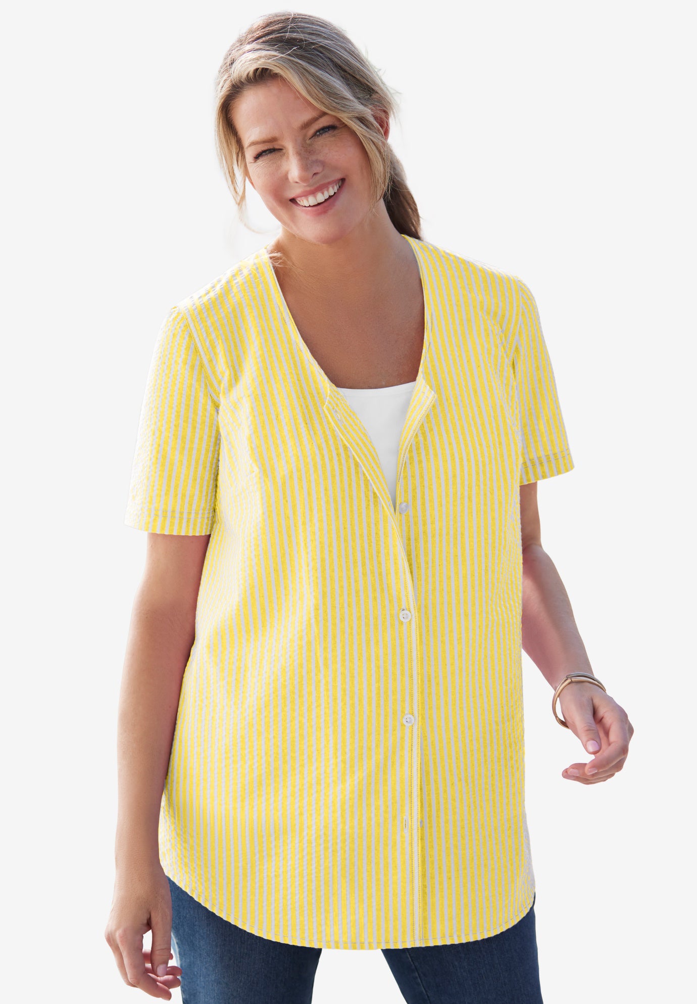 Seersucker Baseball Shirt image number 0