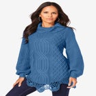 Cable Knit Pullover Sweater image number null