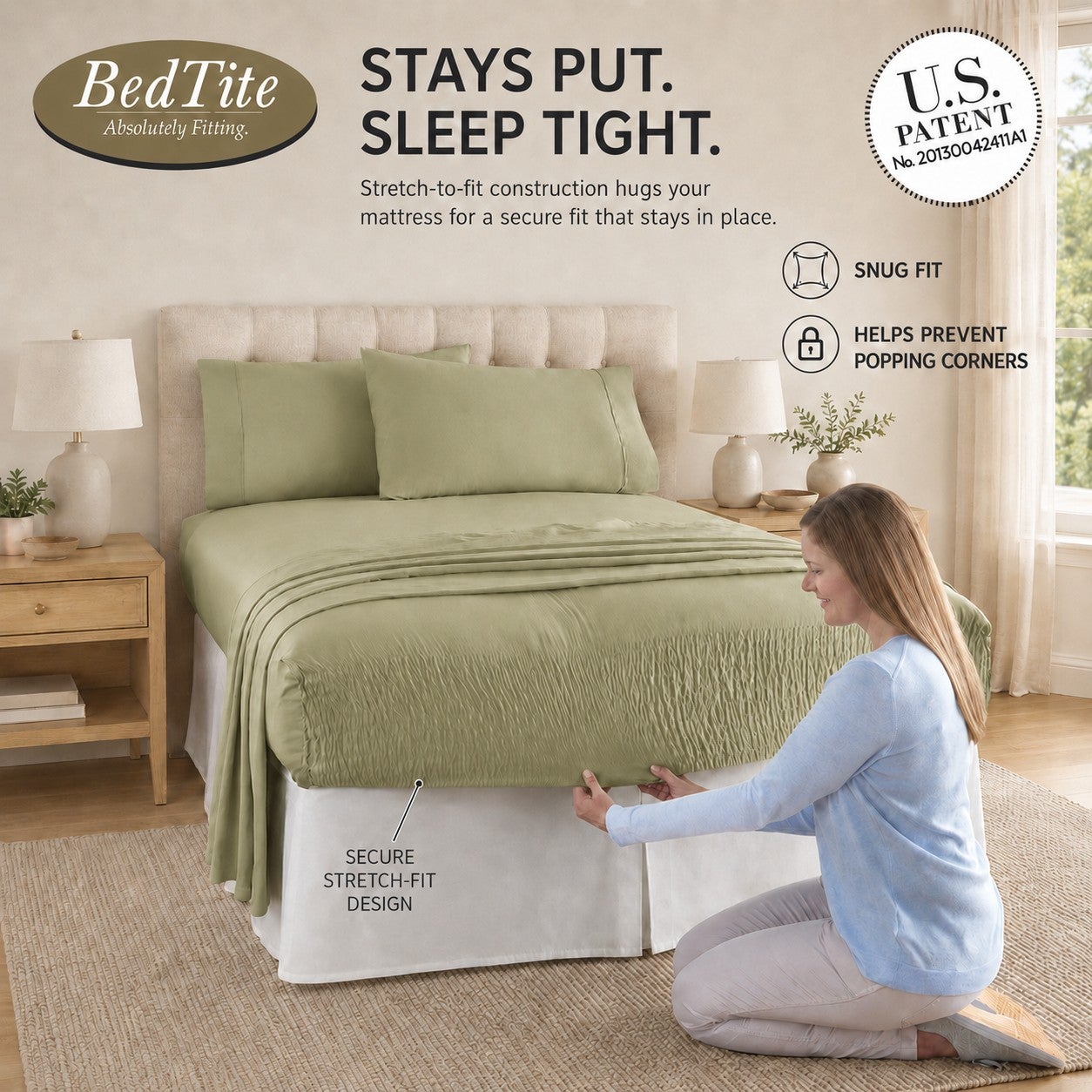 Bed Tite&trade; 300 Thread Count Sheet Set image number 3