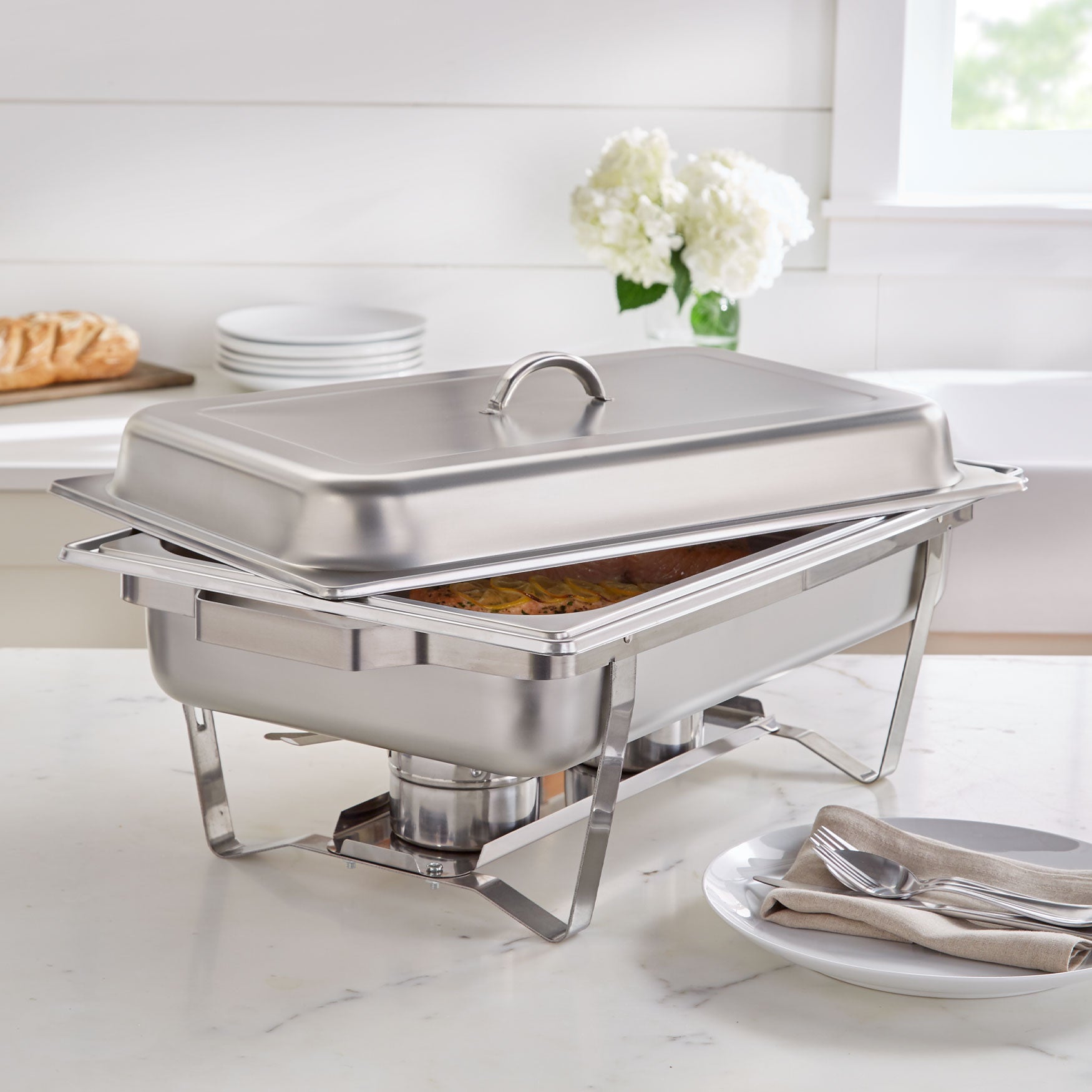 9Qt. Stainless Rectangular Chafing Dish Fullbeauty Outlet