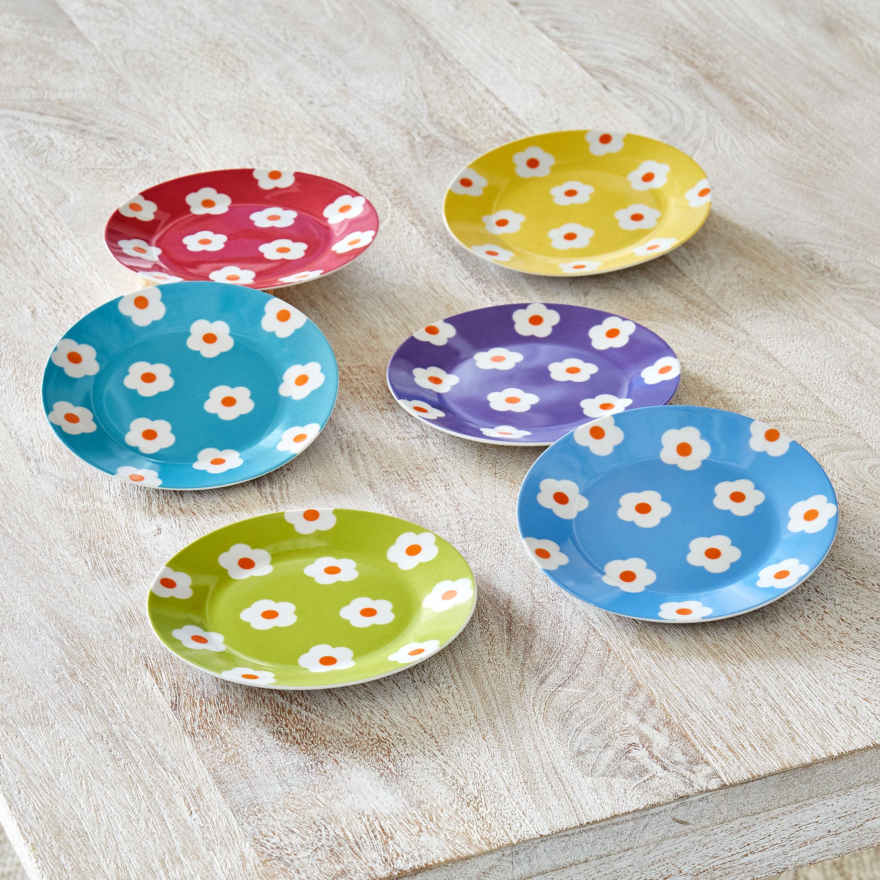 Daisy Dessert Plates, Set of 6 Fullbeauty Outlet