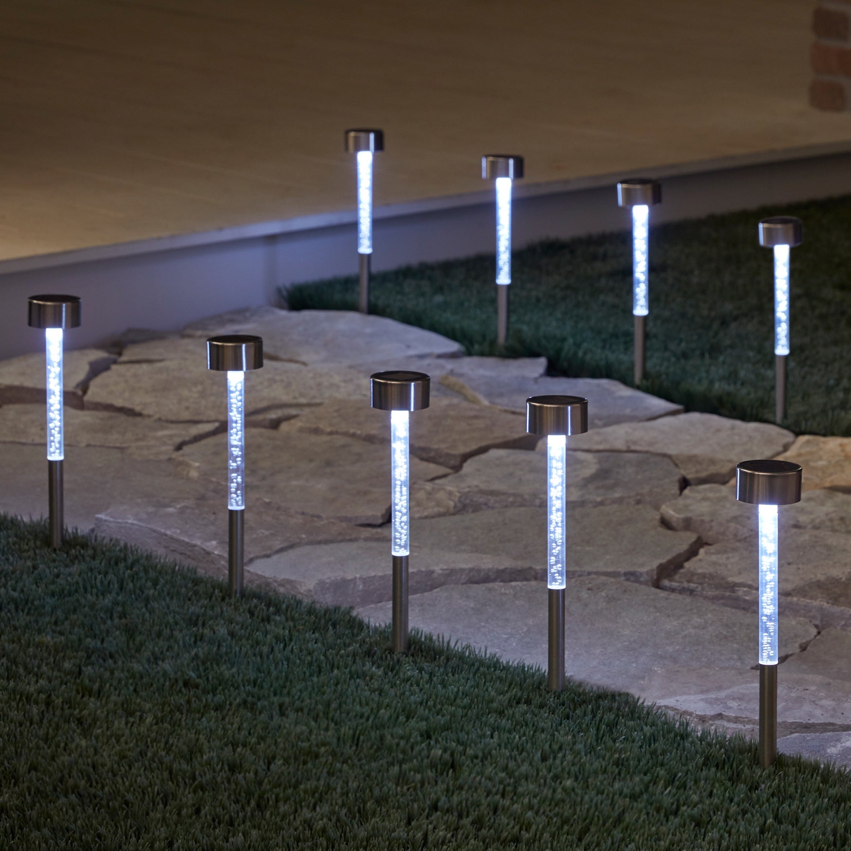 Solar Bubble Stake Lights, Set of 8 Fullbeauty Outlet
