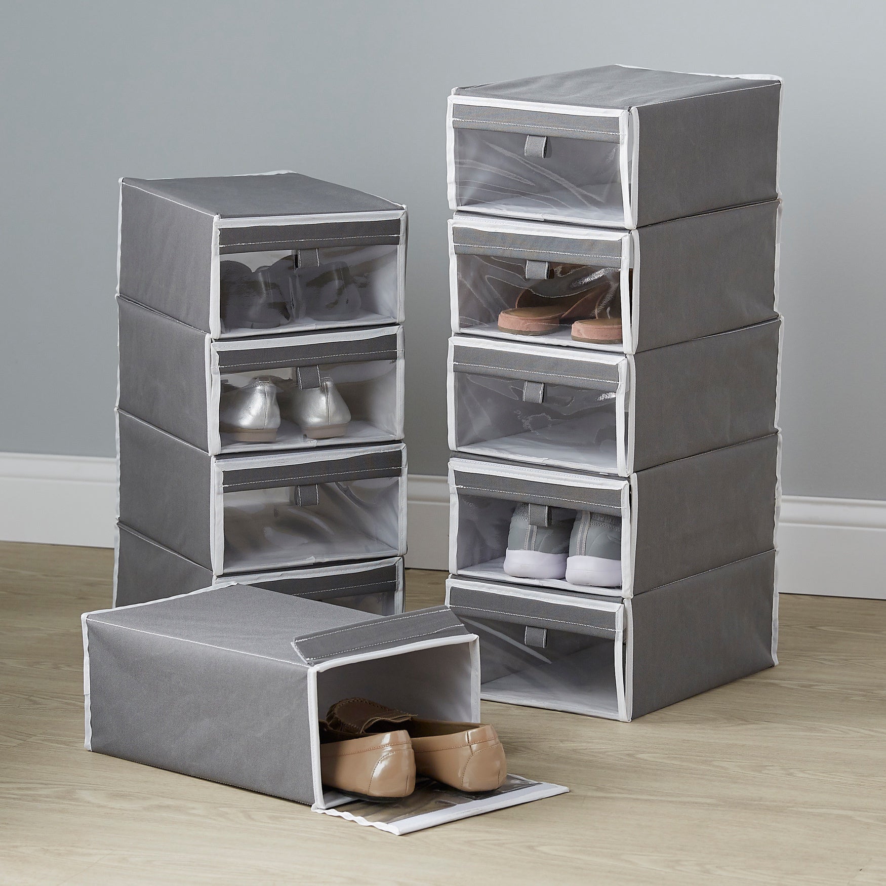 Set of 5 Shoe Storage Boxes Fullbeauty Outlet