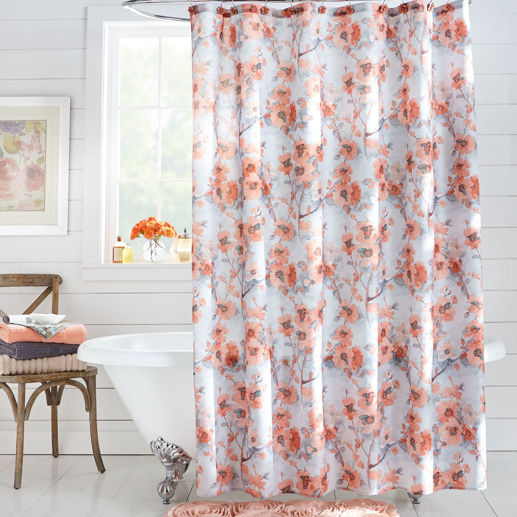 13Pc. Waverly Floral Shower Curtain Set Fullbeauty Outlet