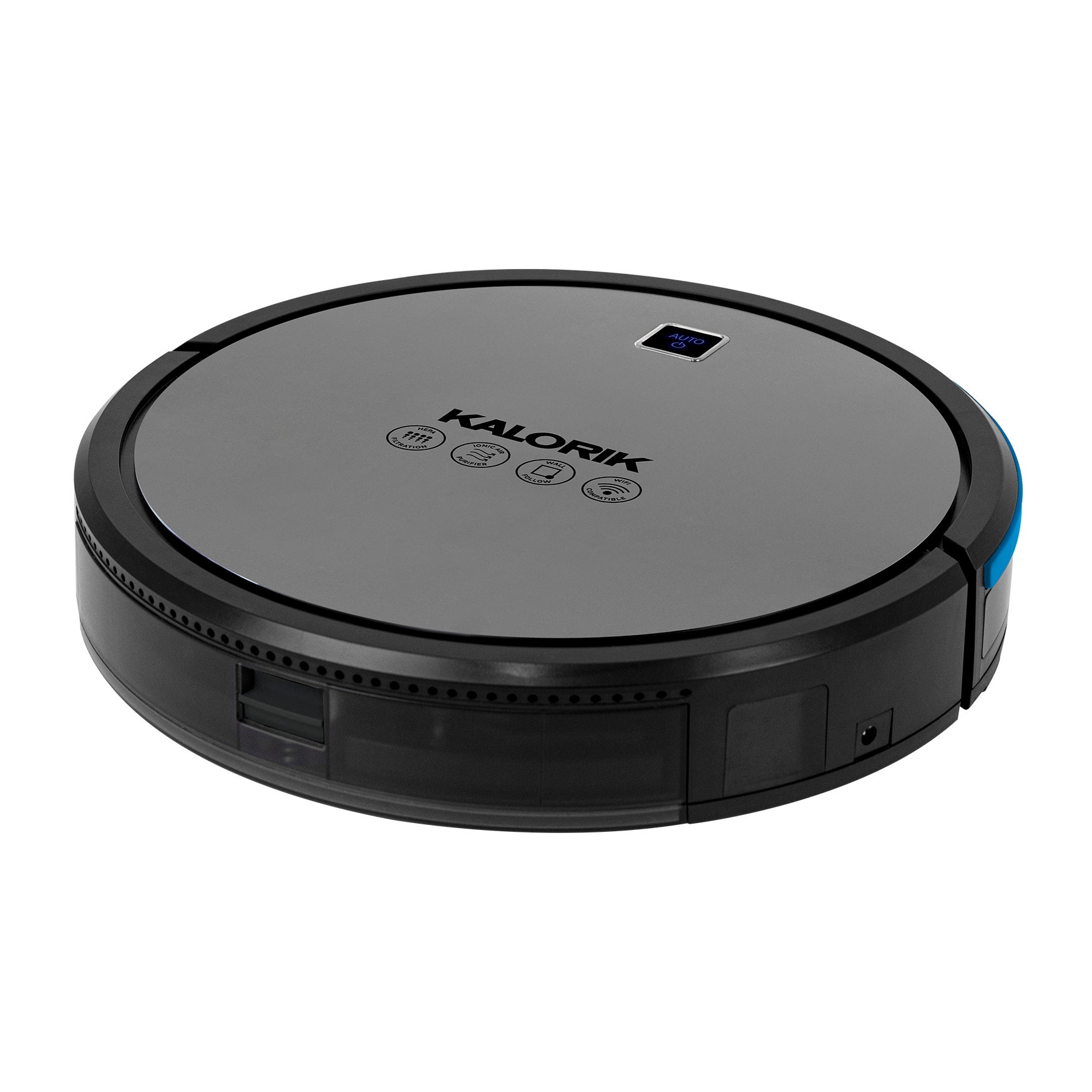 Kalorik Home Ionic Pure Air Smart Robot Vacuum, Black and Gray