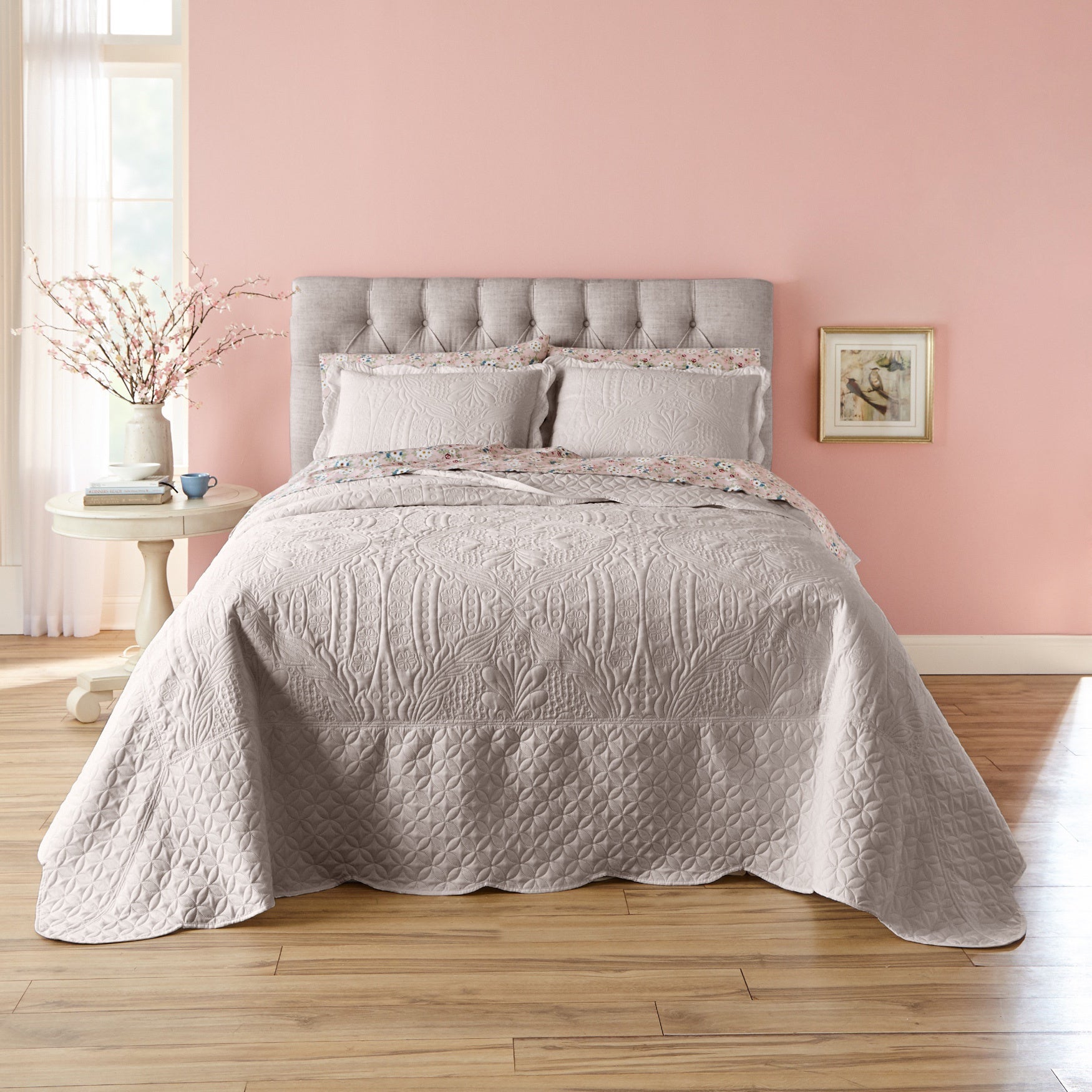 Lily Damask Embossed Bedspread Plus Size Bedspreads Fullbeauty