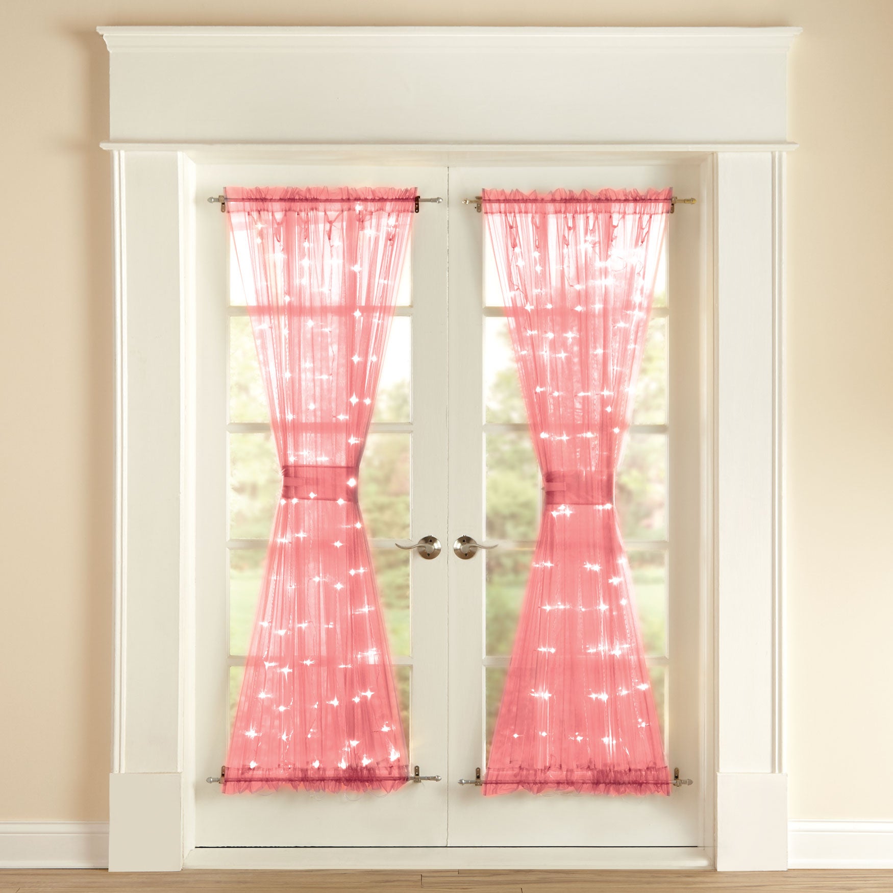72 Pre Lit Door Panel With Tiebacks Plus Size Window Fullbeauty