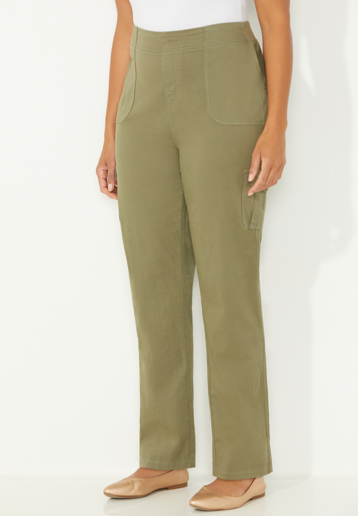 Knit Waist Cargo Pant With Zip Fly, 