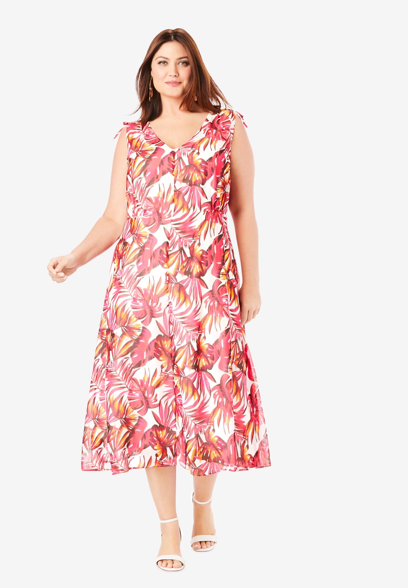 Floral A Line Dress : A-Line High-Neck Print Satin Prom Dress - PromGirl / This item has 0 