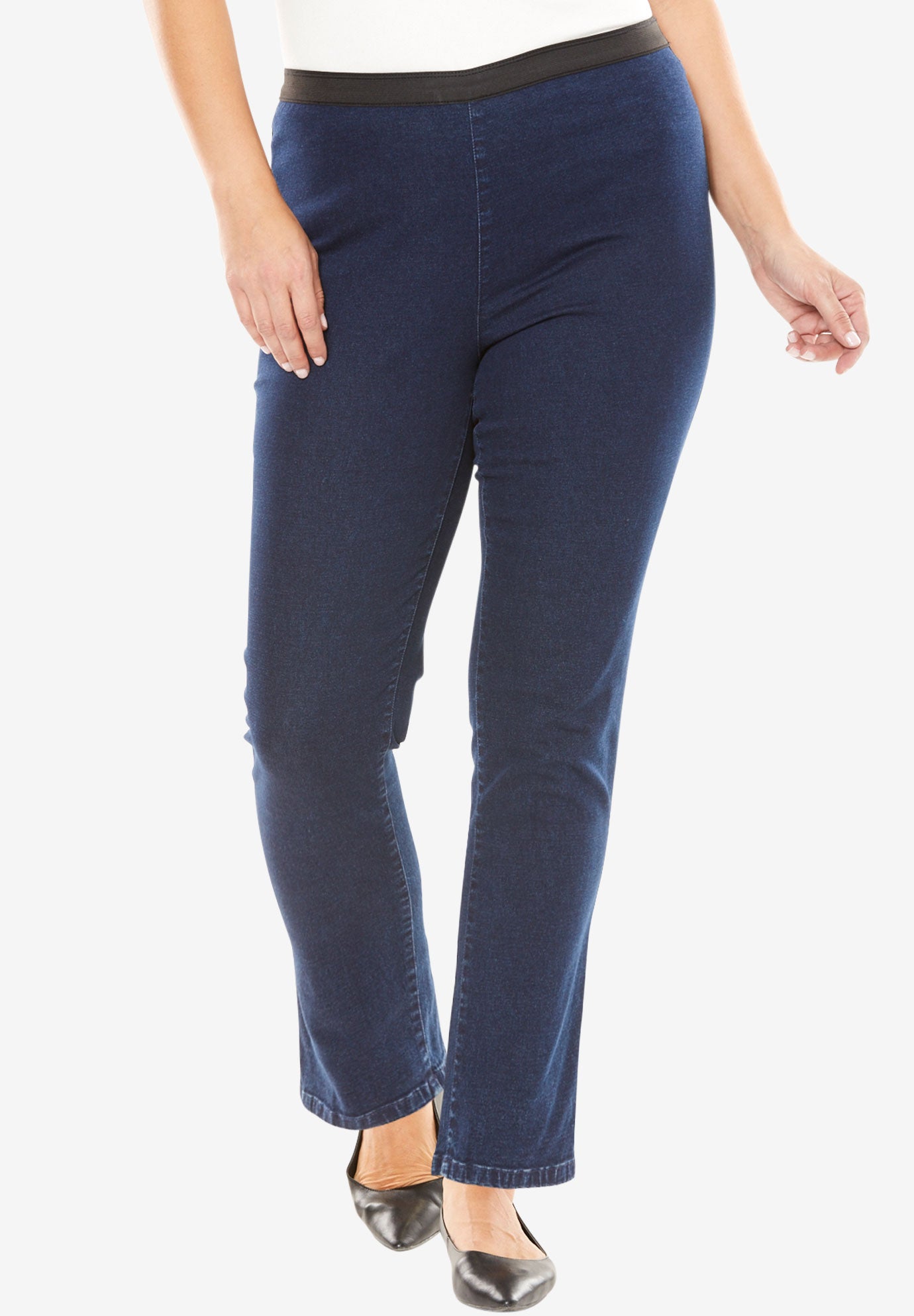 Straight Leg Stretch Denim Jeggings| Plus Size Petite | Full Beauty