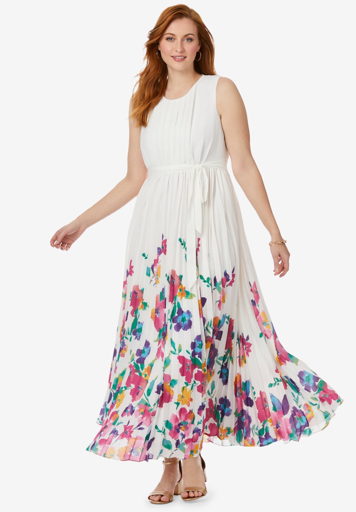 Pleated Maxi Dress Fullbeauty Outlet