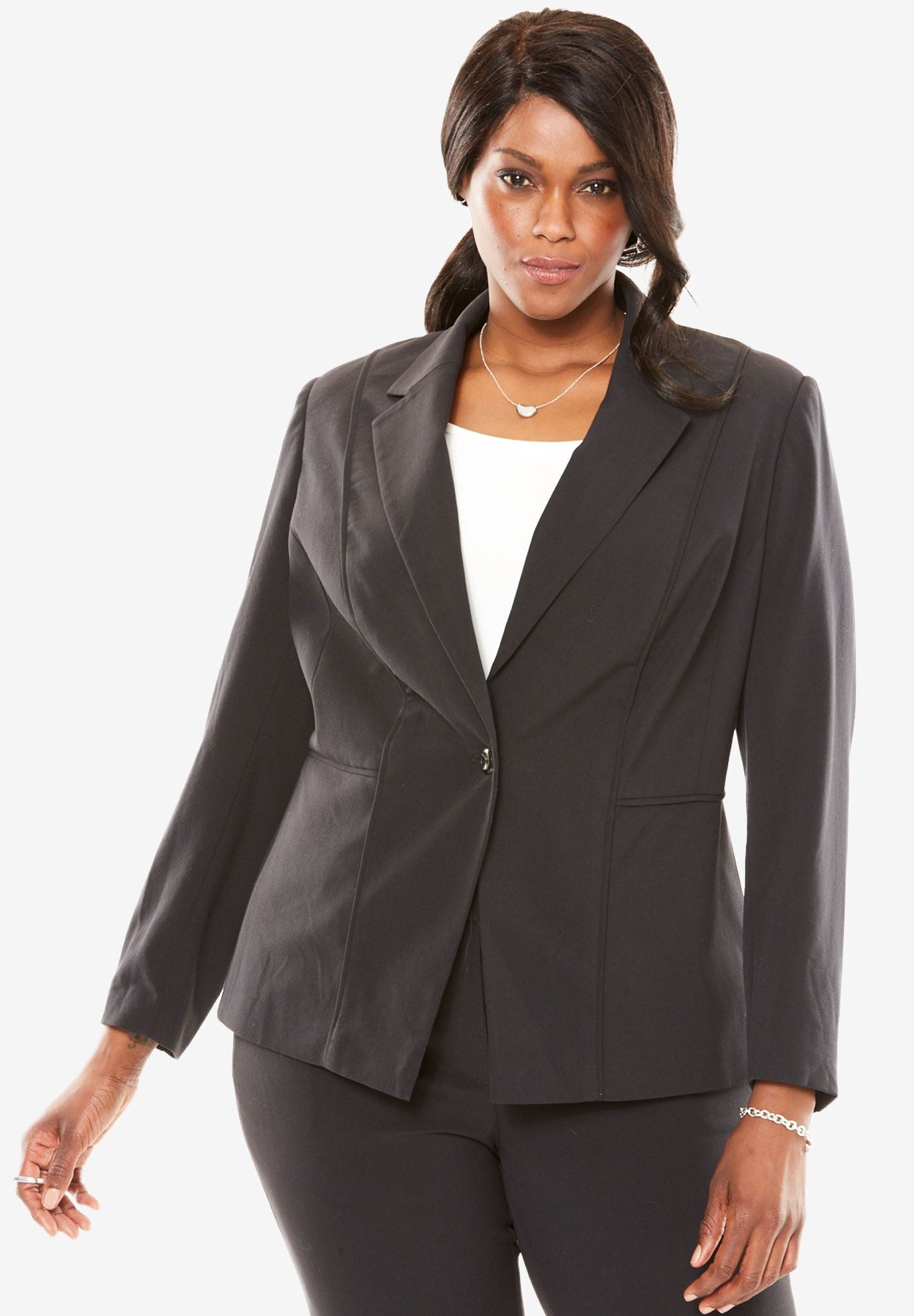 Single Button BiStretch Blazer Fullbeauty Outlet