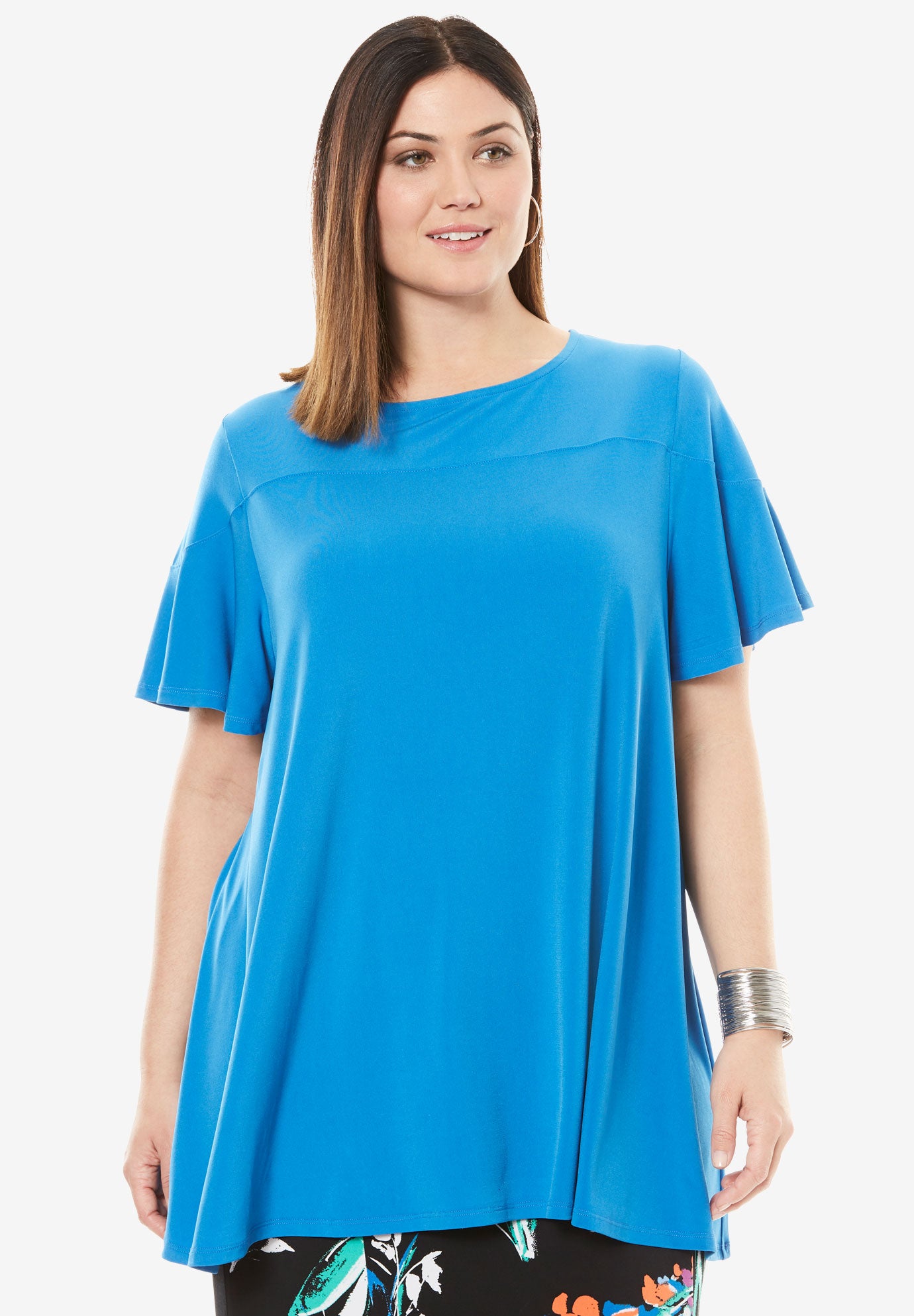 Flutter Sleeve Tunic | Fullbeauty Outlet