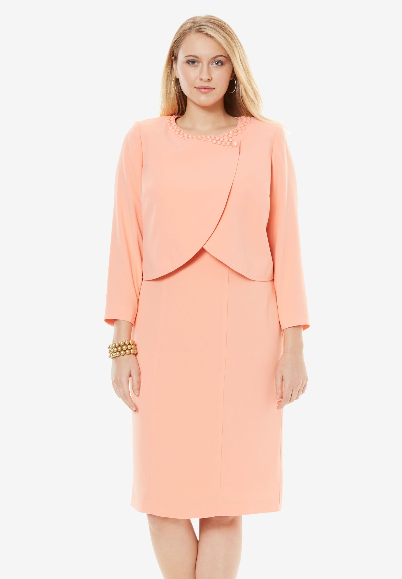 Beaded Bolero Jacket Dress Fullbeauty Outlet